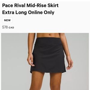Lululemon Pace Rival Mid Rise Extra Long